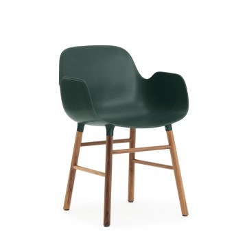 Fauteuil Form pieds noyer