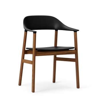 Fauteuil Herit pieds chêne fumé