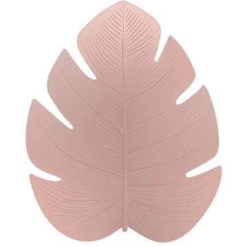 Set de table - Feuille rose