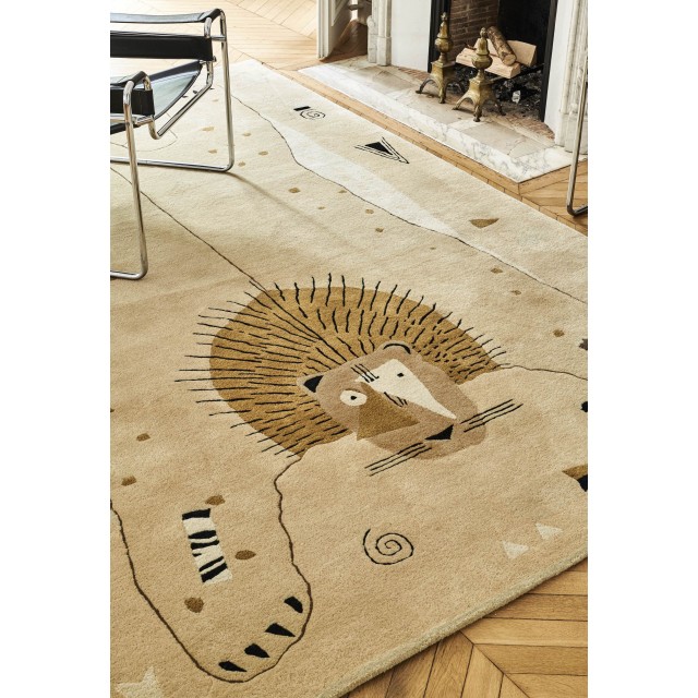 LIONHERZ® Tapis tipi avec liens - 120 x 120 cm - Couverture de sol