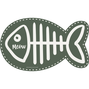 Tapis Gamelle Meow - Vert