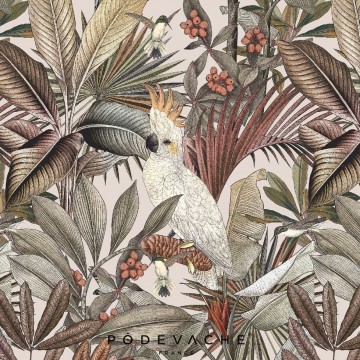 Lot de 6 dessous de verre - Cacatoès blanc