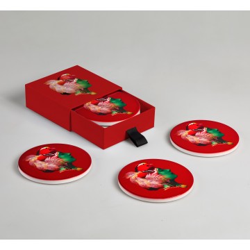 Set de 4 dessous-de-verre en céramique Canarbella