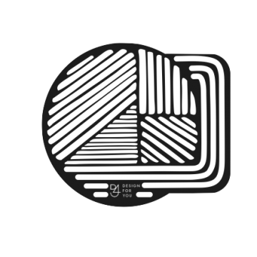 Lot de 6 dessous de verre - Black Lines