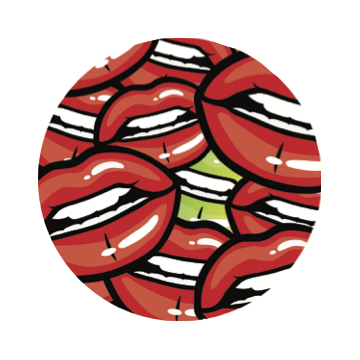 Lot de 6 dessous de verre - Red Mirror