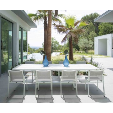 Table Amaka extensible - Blanc